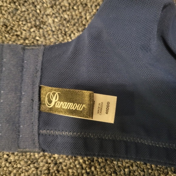 Paramour Navy & Pink Full Figure Bra. 40DDD - Picture 7 of 7